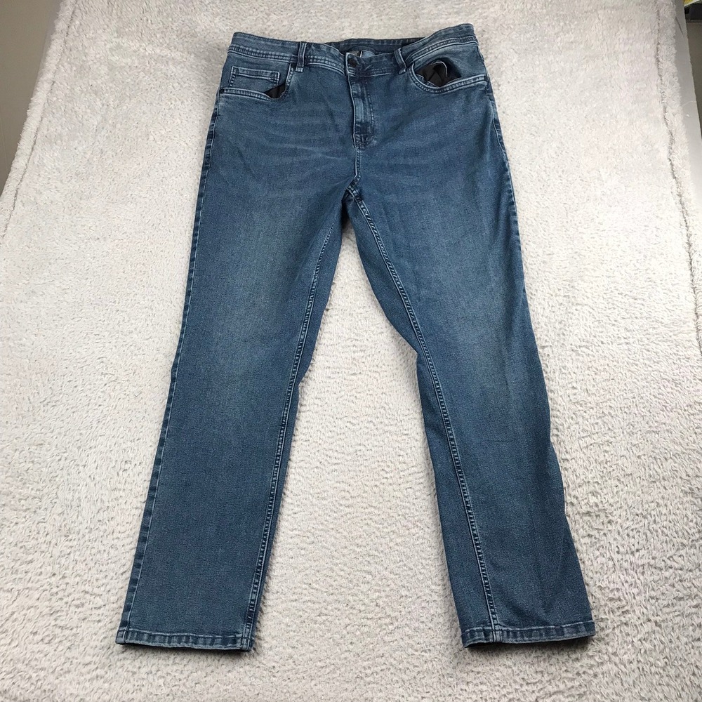 The Perfect Jean NYC Slim Thick Jeans Mens 38 (38x29) Blue Stretch Denim